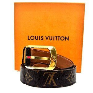 Women's Louis Vuitton Classic Monogram Canvas Belt Size 80/32